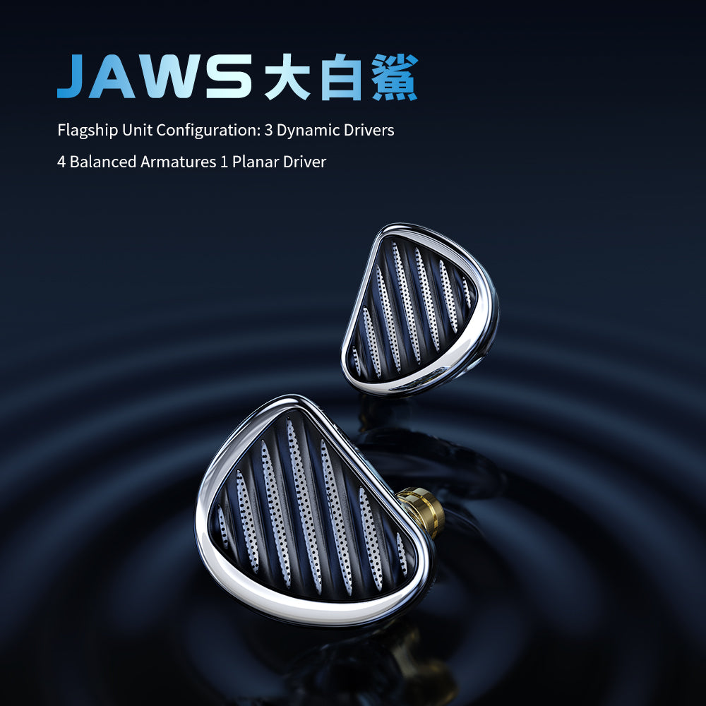 TRN Jaws HiFi In-Ear Monitor 3DD+4BA+1 Flat Earhook Headphones with Detachable Cable Design 3.5mm Mic