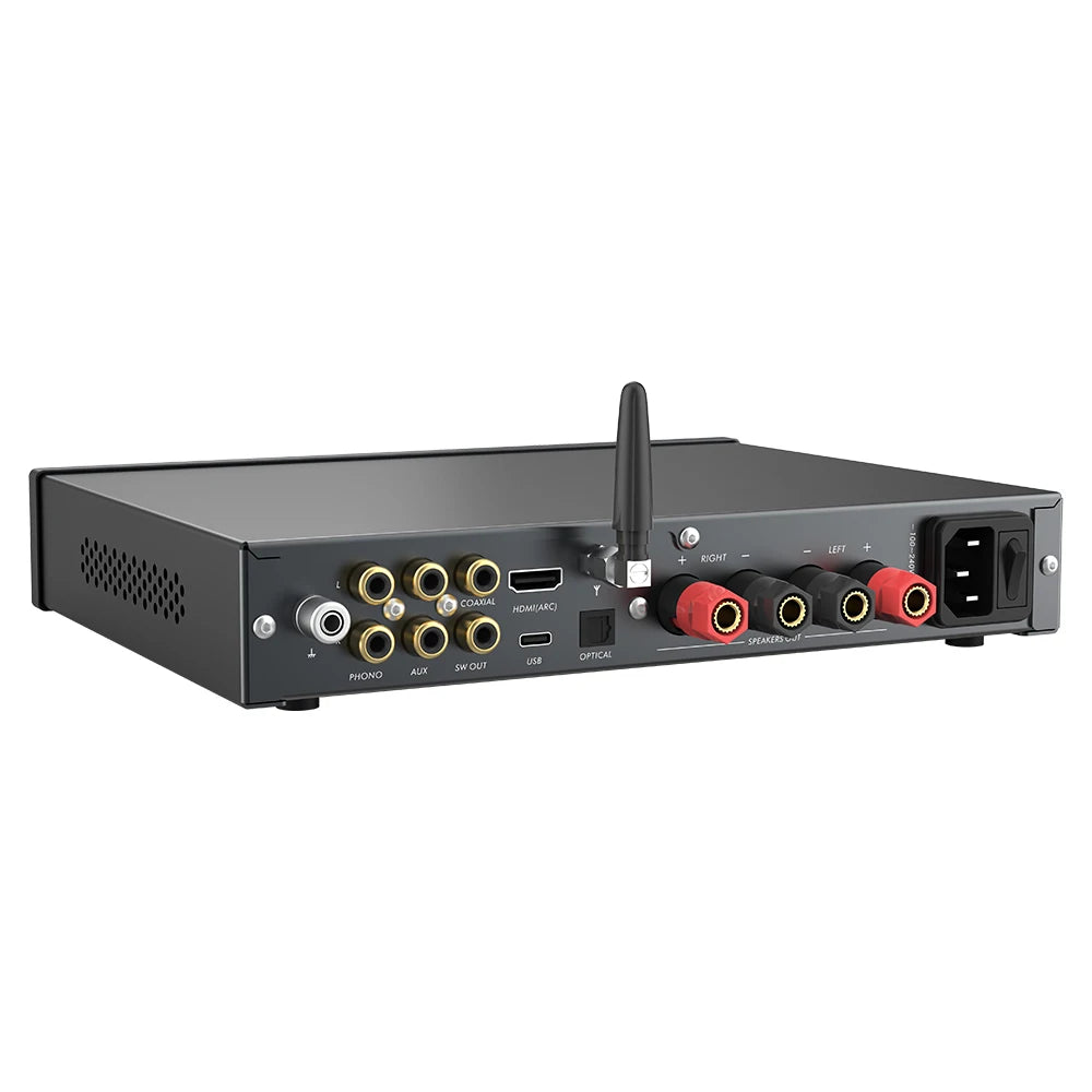 Amplificador de potencia LOXJIE A40 MQA-CD 165W*2 con entrada de teléfono HDMI (ARC)