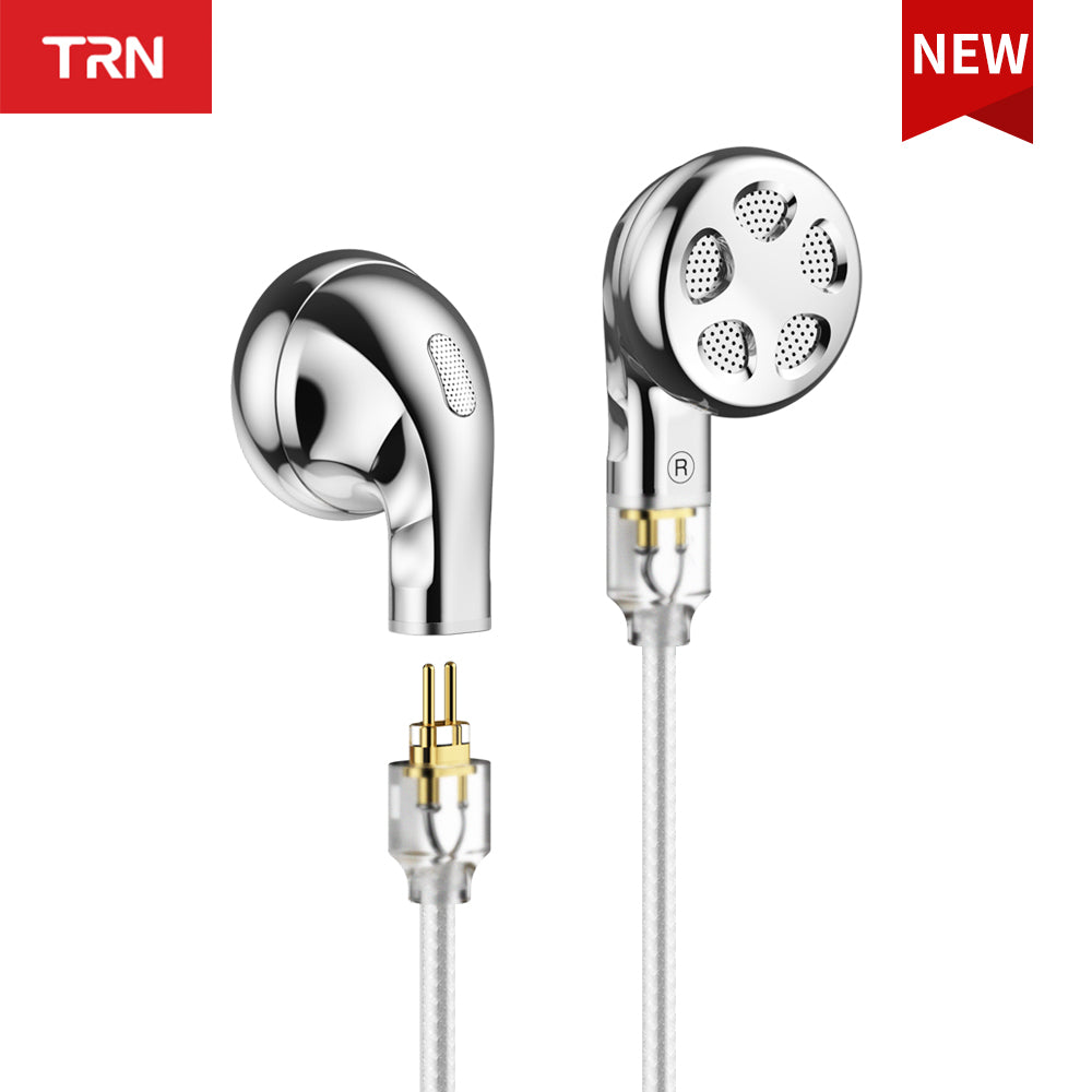 TRN Seahorse Pro 14.2mm Large Dynamic Driver Flat-Head Earbuds in-Ear Earphones with 0.78 2pin Replaceable Cable