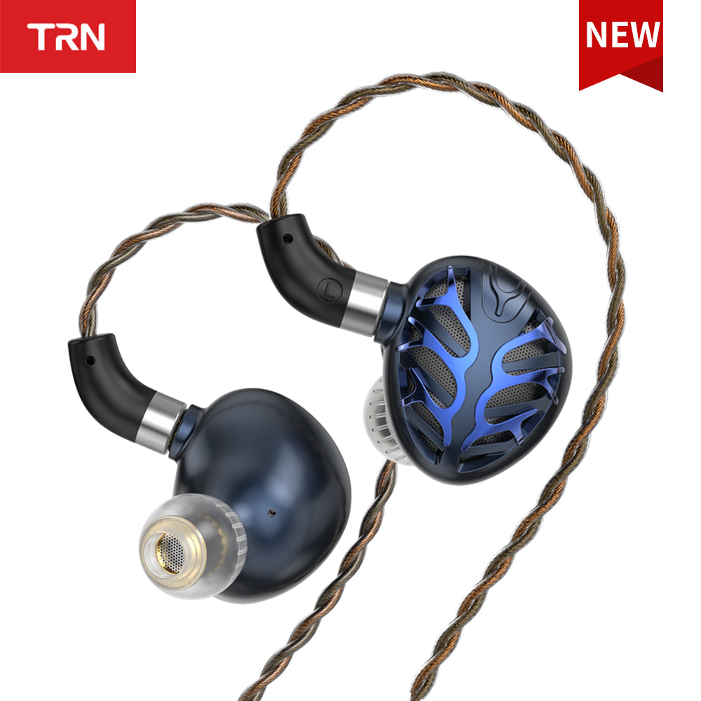 TRN Azure Dragon in Ear Monitor Earphones HiFi Wired IEM Earbuds Swappable Tuning Nozzles