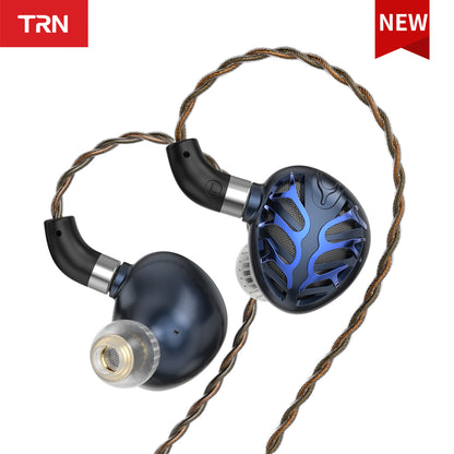 TRN Azure Dragon in Ear Monitor Earphones HiFi Wired IEM Earbuds Swappable Tuning Nozzles