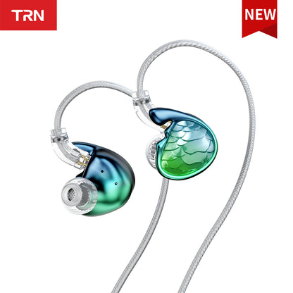 TRN Mermaid Dynamic planar diaphragm hybrid headphones 3.5mm 4.4mm