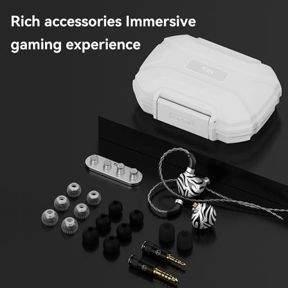 TRN White Tiger in Ear Monitor Earphones 2DD+1Planar IEM Headphones HiFi Wired Earbuds Gaming Hybrid Driver IEMs