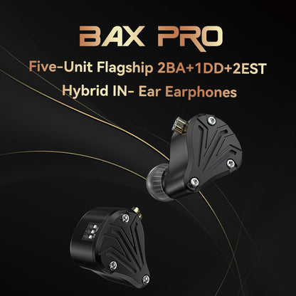 TRN BAX PRO Five-Unit Flagship 2BA+1DD+2EST Hybrid in-Ear Earphones