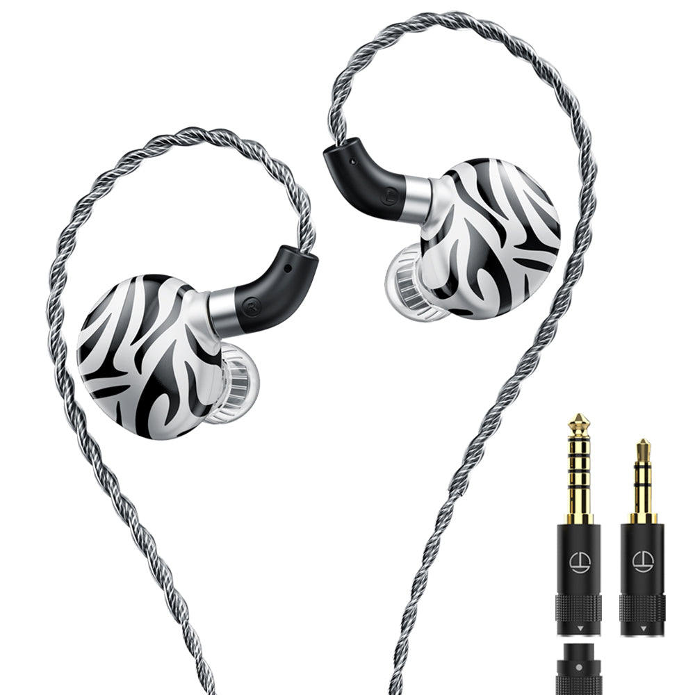 TRN White Tiger in Ear Monitor Earphones 2DD+1Planar IEM Headphones HiFi Wired Earbuds Gaming Hybrid Driver IEMs