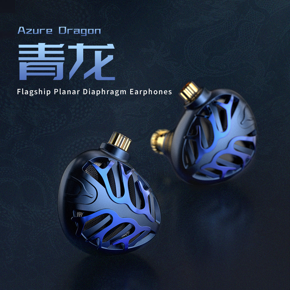 TRN Azure Dragon in Ear Monitor Earphones HiFi Wired IEM Earbuds Swappable Tuning Nozzles