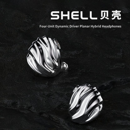 TRN Shell 4DD+1Planar Hybrid Driver Wired Earbuds IEM Detachable Cable & Nozzles