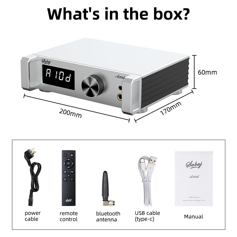 Sabaj A10d 2022‘v Audio Desktop Dac ES9038Q2M*2 - Hifi-express