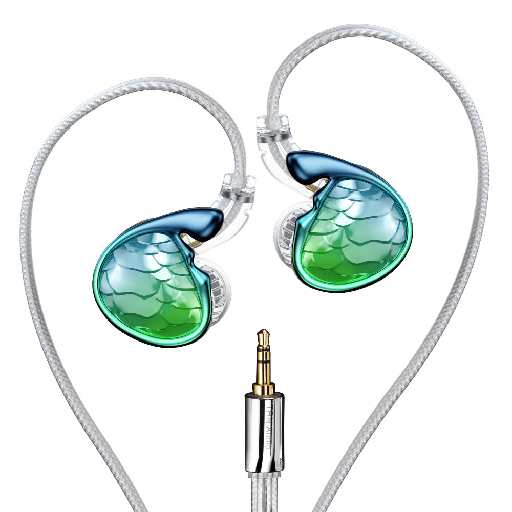 TRN Mermaid Dynamic planar diaphragm hybrid headphones 3.5mm 4.4mm