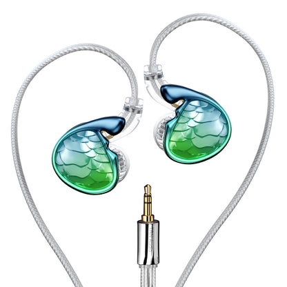 TRN Mermaid Dynamic planar diaphragm hybrid headphones 3.5mm 4.4mm