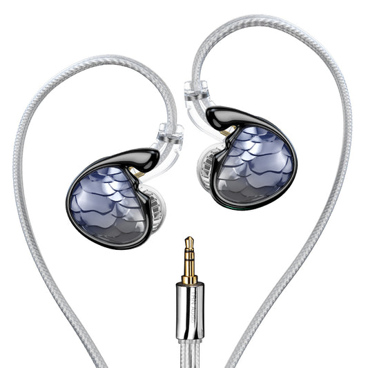 TRN Mermaid Dynamic planar diaphragm hybrid headphones 3.5mm 4.4mm