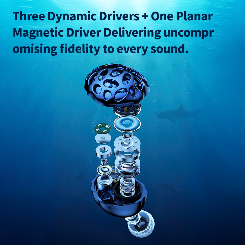 TRN Whale Shark 3.5+4.4mm Dynamic Planar Magnetic Earphones