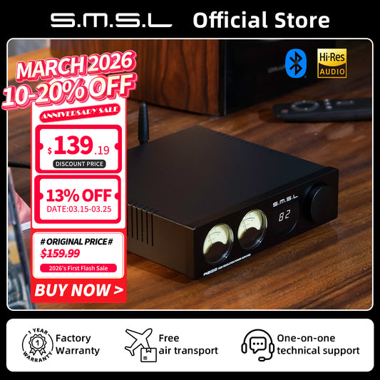 SMSL A200 Hi-Res 70W*2 Power Amp with Bluetooth 5.0 & HDMI ARC