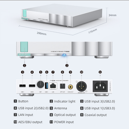 SMSL N100 HI-RES NET Streamer
