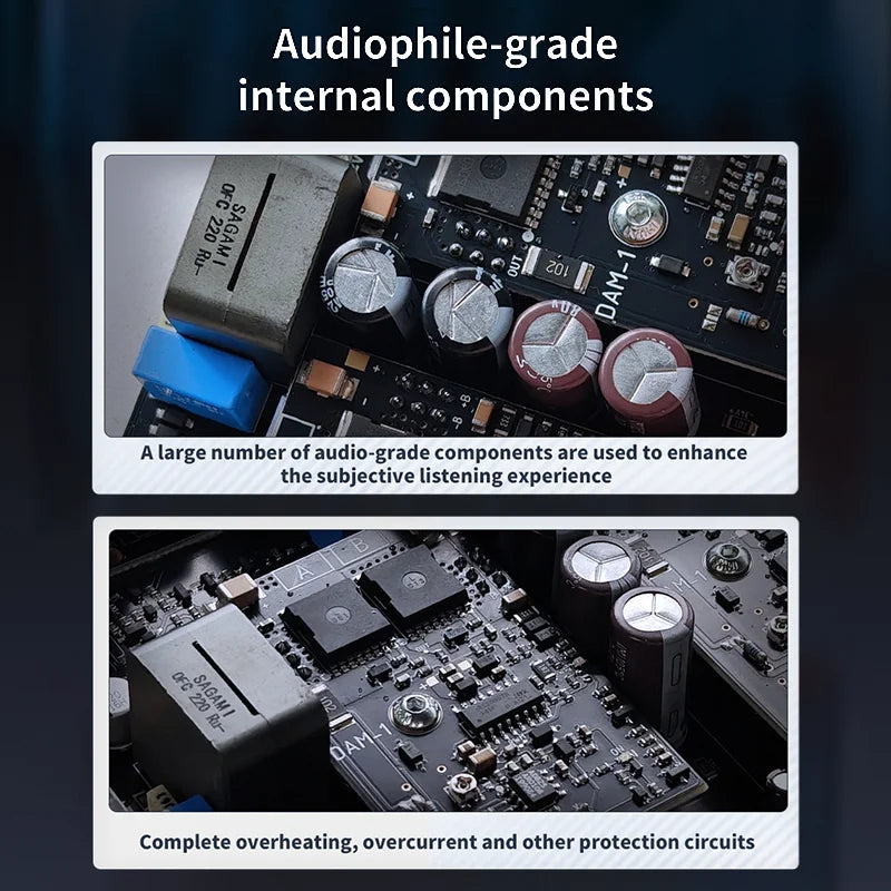 [Slight Cosmetic Damage offer]SMSL PA200 Gallium Nitride Power Amplifier XLR Mono Input Mode Stereo Pure Amplifier (Copy)