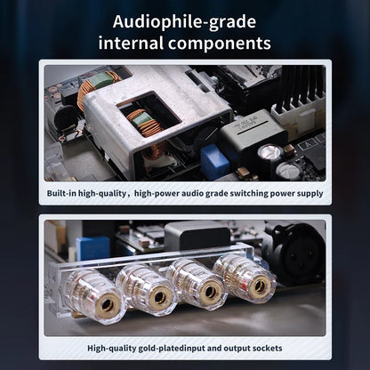 [Slight Cosmetic Damage offer]SMSL PA200 Gallium Nitride Power Amplifier XLR Mono Input Mode Stereo Pure Amplifier (Copy)