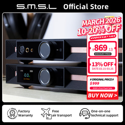 SMSL VMV P2 Hi-End Pre-amp 32ohm 6W 4.4MM & 6.35MM Headphone Amplifier