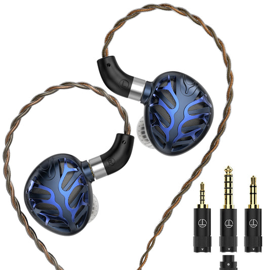 TRN Azure Dragon in Ear Monitor Earphones HiFi Wired IEM Earbuds Swappable Tuning Nozzles