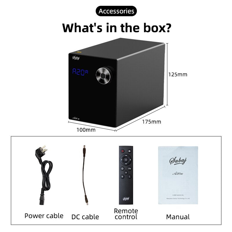 Sabaj A20a Balanced Stereo Power Amplifier NW1194 Class D AMP