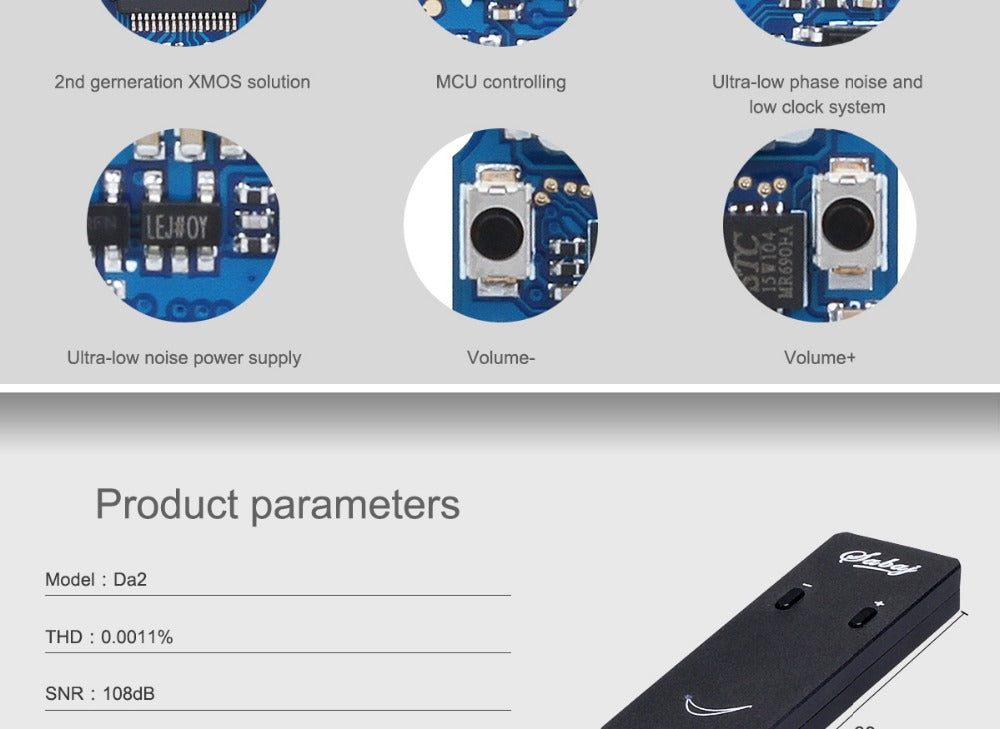Sabaj Da2 Portable USB DAC with Headphone Amplifier - Hifi-express